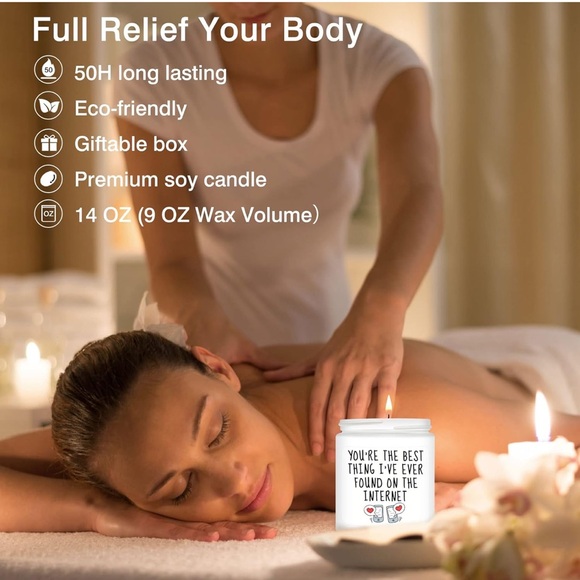 NWT Soy Wax Candle Romantic Funny Valentineines, Birthday, Anniversary Lavender - Picture 3 of 8